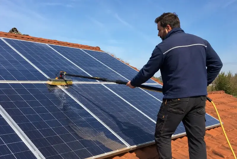 Nettoyage et entretien de panneaux solaires à Vesc